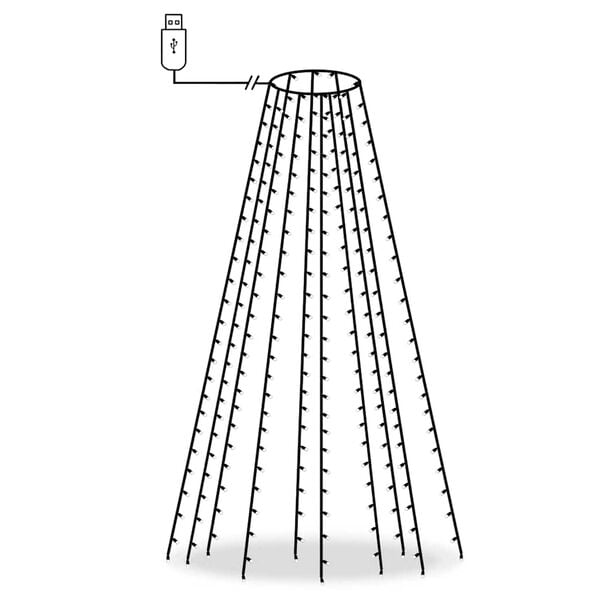 vidaXL Tree Light Dark Green PVC Large Decorative Inlays