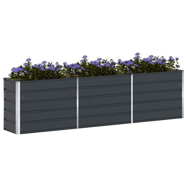 vidaXL Planter Anthracite 480 x 50 x 45 cm Galvanised Steel