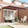 vidaXL Retractable Awning Orange and Brown