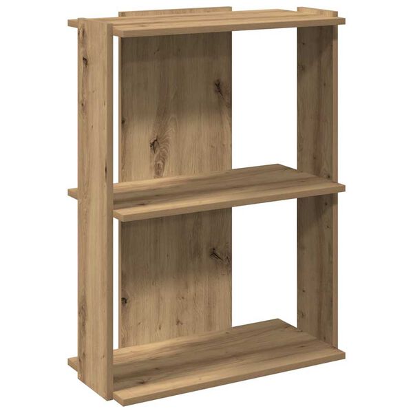 vidaXL Bookcase Artisan Oak Engineered Wood Small Bookcase Rectangular
