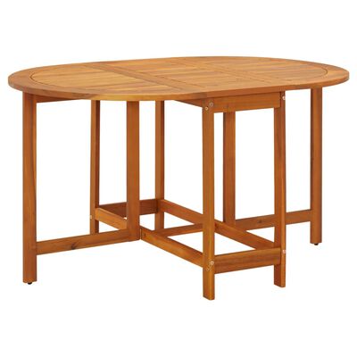vidaXL Patio Table 51.1"x35.4"x28.3" Solid Acacia Wood