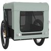 vidaXL Pet Bike Trailer Grey and Black Oxford fabric, Iron, PVC One Size