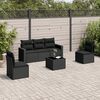vidaXL Garden Sofa Set Black