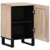 vidaXL Bathroom Cabinet Bleached Brown Solid Mango Wood, Steel Medium