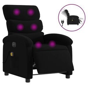 vidaXL Electric Massage Recliner Chair Black