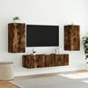 vidaXL TV Wall Unit Smoked oak Engineered wood Medium TV Wall Unit