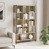 vidaXL Bookcase Sonoma oak Engineered wood, powder-coated steel Bookcase