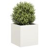 vidaXL Planter White Cold-rolled Steel Large Durable Planter Square