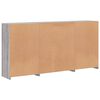 vidaXL Sideboard with LED Lights Gray Sonoma 79.5"x14.6"x39.4"