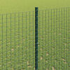 vidaXL Fence with Post Green 4.59 x 164.04 ft Steel and PVC