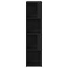vidaXL Corner Shelves Black Oak 12.99 x 12.99 x 51.97 in