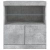 vidaXL Sideboard Concrete grey Engineered wood Sideboard Rectangular