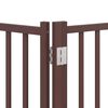 vidaXL Dog Gate Set of 15 Brown Poplar Wood 295.3 in total length