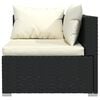 vidaXL Garden Lounge Set Black, Cream