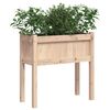 vidaXL Garden Planter Natural Pine Solid Pine Wood Medium Garden Planter