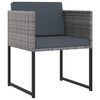 vidaXL Garden Dining Set Gray Poly rattan Large Seats 12