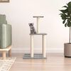 vidaXL Cat Tree Light grey Engineered wood, plush, sisal 33.7 in tall