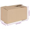 vidaXL Folding Box 50 pcs Natural 9.45 x 5.12 x 5.12 in Cardboard