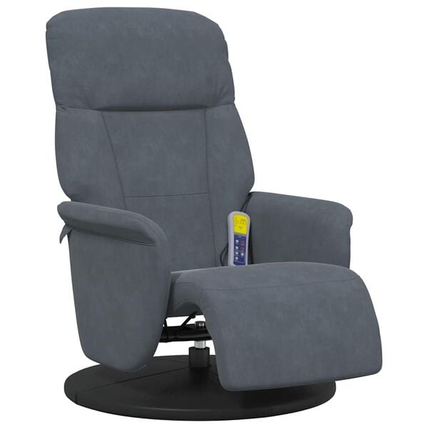 vidaXL Massage Recliner Chair Dark Grey