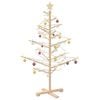 vidaXL Wooden Christmas Tree with Stand Natural 49.2" Solid pine wood