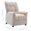 vidaXL Recliner Cream Polyester, Plywood, Iron, Sponge, PP Cotton Large
