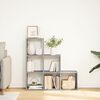 vidaXL Room Divider Bookcase Gray sonoma Engineered wood 3-Tier