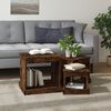 vidaXL Coffee Table Set of 3 Smoked oak Engineered wood