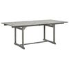 vidaXL Garden Table Grey Solid Acacia wood Medium Extendable