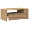 vidaXL Coffee Table with Drawer Artisan Oak 40.16 x 21.65 x 17.13 in