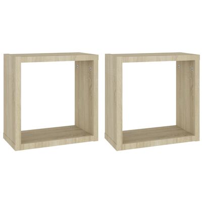 vidaXL Wall Cube Shelves 2 pcs Sonoma Oak 11.8"x5.9"x11.8"