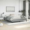 vidaXL Bed Frame Light Gray 100% Polyester, Plywood, Engineered Wood