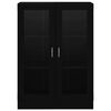 vidaXL Display Cabinet Black Engineered wood Standard Storage Cabinet