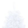 vidaXL Artificial Half Pre-lit Christmas Tree with Stand White 47.2" PVC