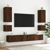 vidaXL TV Wall Cabinet Brown Oak Engineered Wood Medium TV Wall Cabinet