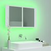 vidaXL LED Mirror Cabinet White Engineered wood, acrylic