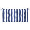 vidaXL Garden Bench Cushions 2pcs Blue&White Stripe 39.4"x19.7"x2.8" Fabric