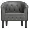 vidaXL Tub Chair Gray Faux Leather