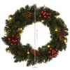 vidaXL Christmas Wreath Set of 2 Green PVC 17.7 in diameter Ornaments