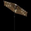 vidaXL Garden Parasol Taupe Polyester fabric, steel Large Tiltable