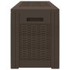 vidaXL Patio Storage Box Brown 46.9x18.9x23.6" Polypropylene