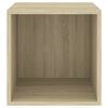 vidaXL Wall Cabinet Set of 4 Sonoma oak Engineered wood Medium