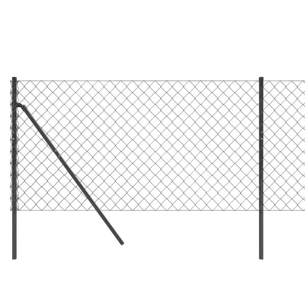 vidaXL Chain Link Fence Anthracite 2.6'x82'