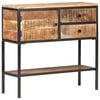 vidaXL Sideboard Natural Mango Wood and Black Iron