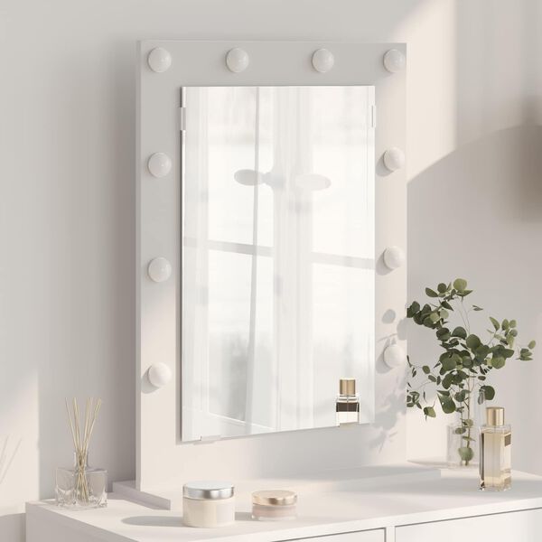 vidaXL Vanity Mirror with Mirror White 27.56 x 19.69 x 7.09 in