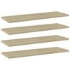 vidaXL Shelf Set of 4 Sonoma oak Engineered wood 23.6 x 7.9 x 0.6 in