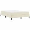 vidaXL Bed Frame with Mattress Cream 55.12 x 74.80 in Fabric