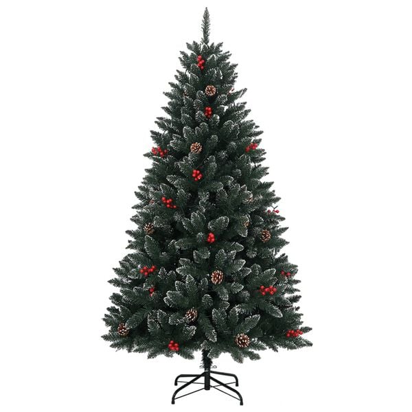 vidaXL Artificial Christmas Tree Green and White