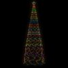 vidaXL Christmas Cone Tree Multicolored Powder-coated steel, copper, PVC