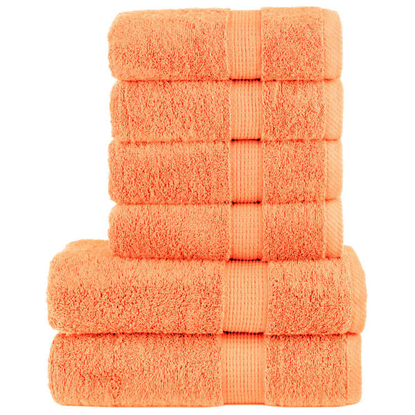 vidaXL Towel Set Orange 100% Cotton