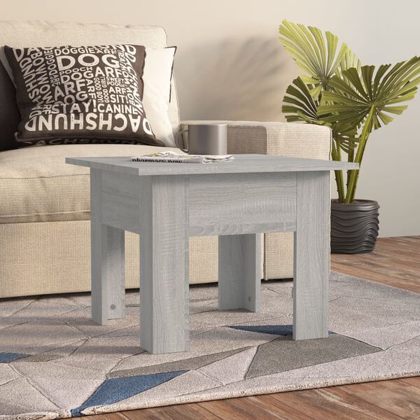vidaXL Coffee Table Gray Sonoma Engineered wood Standard Modern